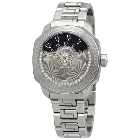 versace watch men silver|Versace men's automatic watch.